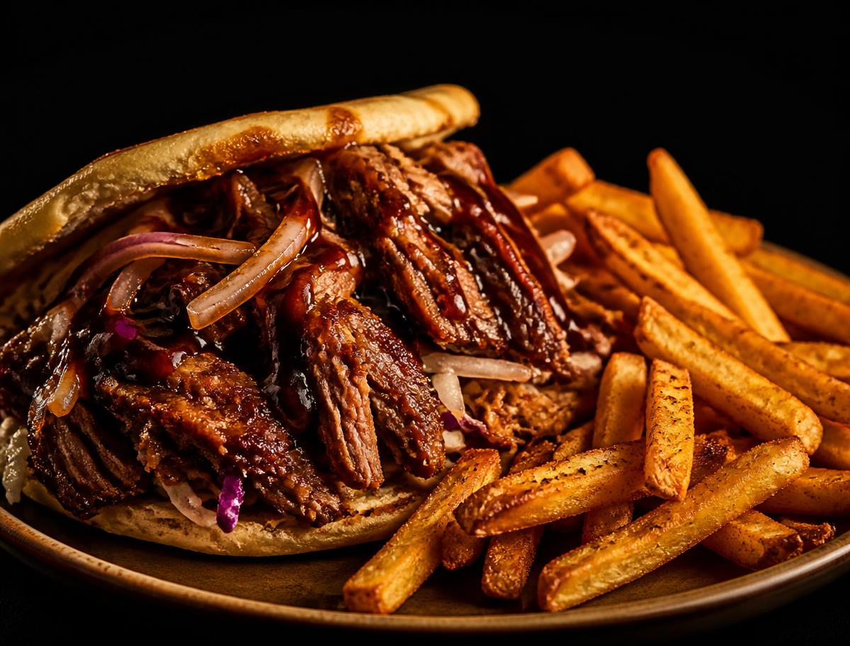 Kebabas lėkštėje